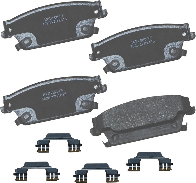 Bendix Premium SBC1020 Ceramic Rear Brake Pads for Cadillac CTS 2007-2006, SRX 2009-2004, STS 2010-2006 - Image 1